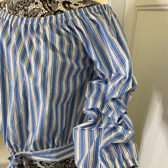 Active USA Cotton Blue/White Stripe Summer Large H28 - Picture 7 of 8